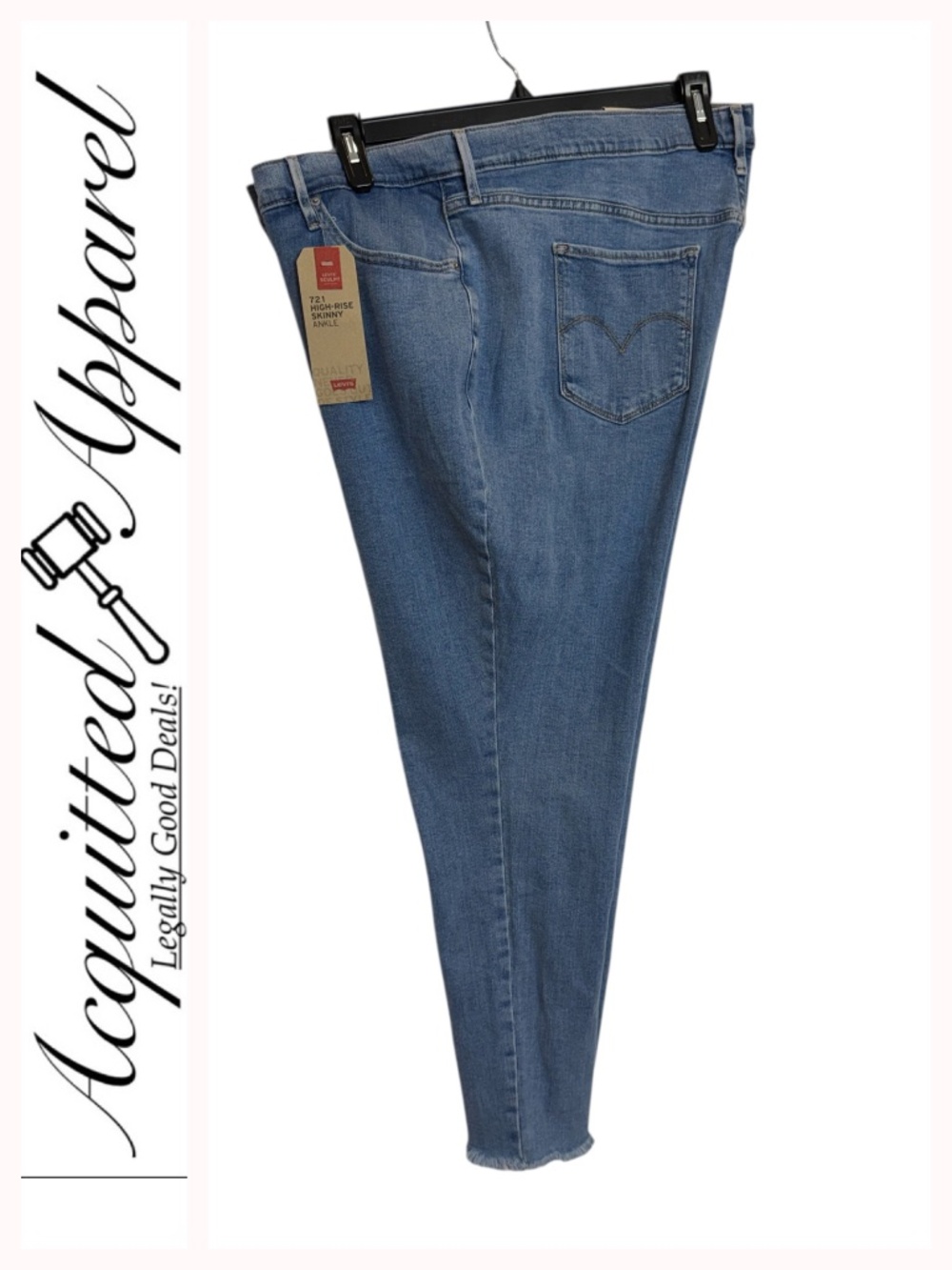 Levi's 721 Medium Wash High Rise Skinny Ankle Jeans 24W